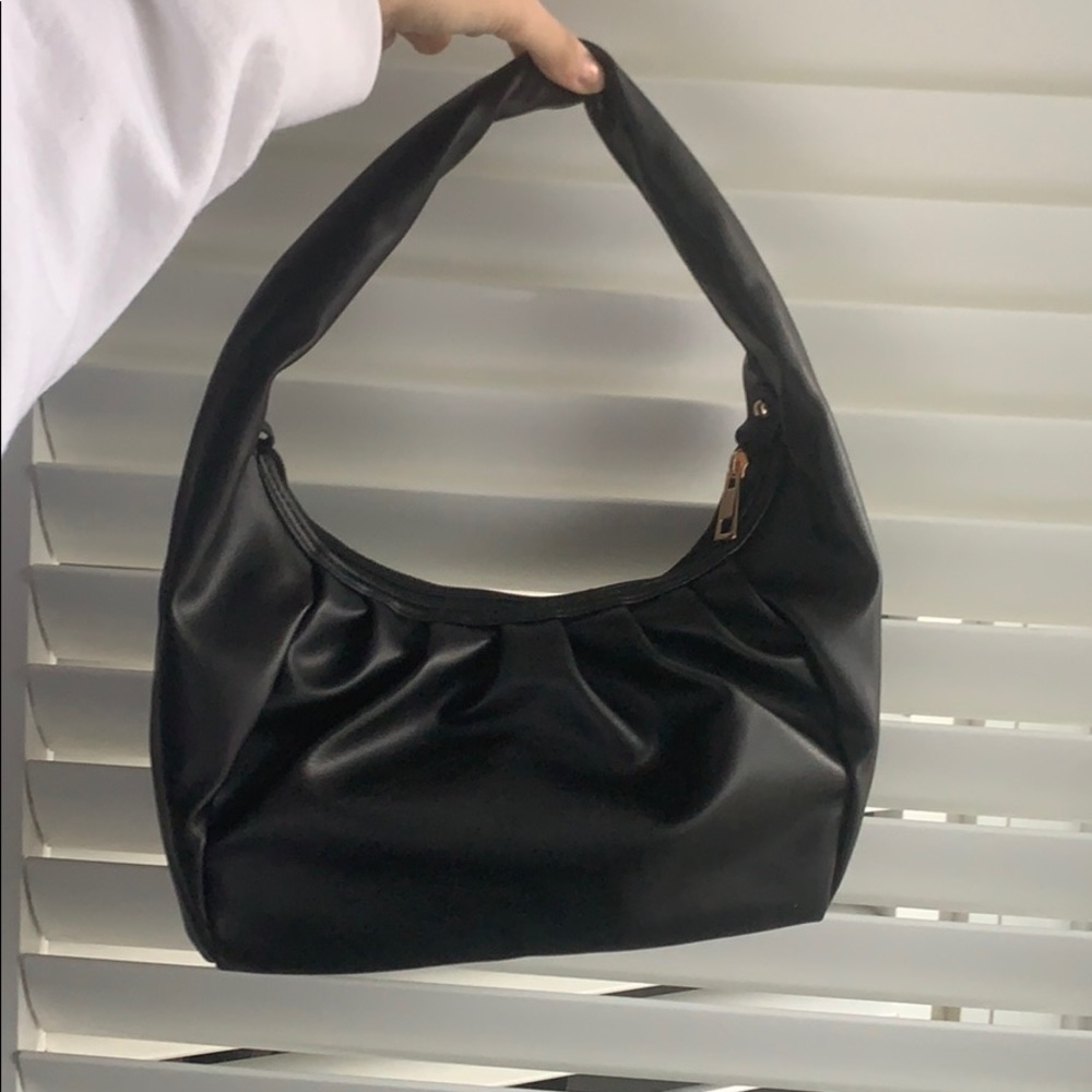 Black scoop over the shoulder purse